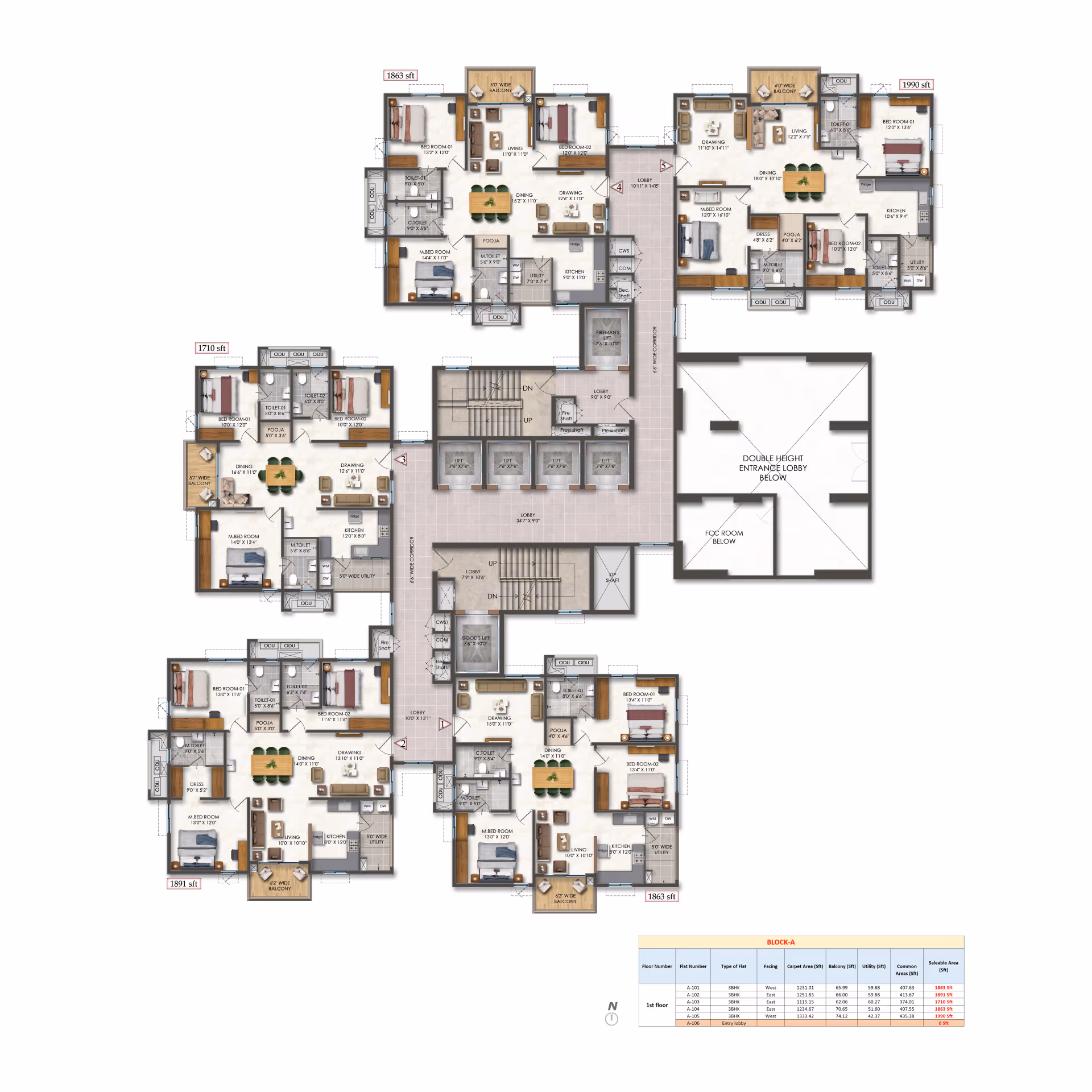 Aparna Newlands ground floor plan